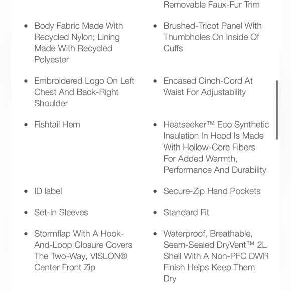 North Face girls Arctic parka coat. - Picture 5 of 5